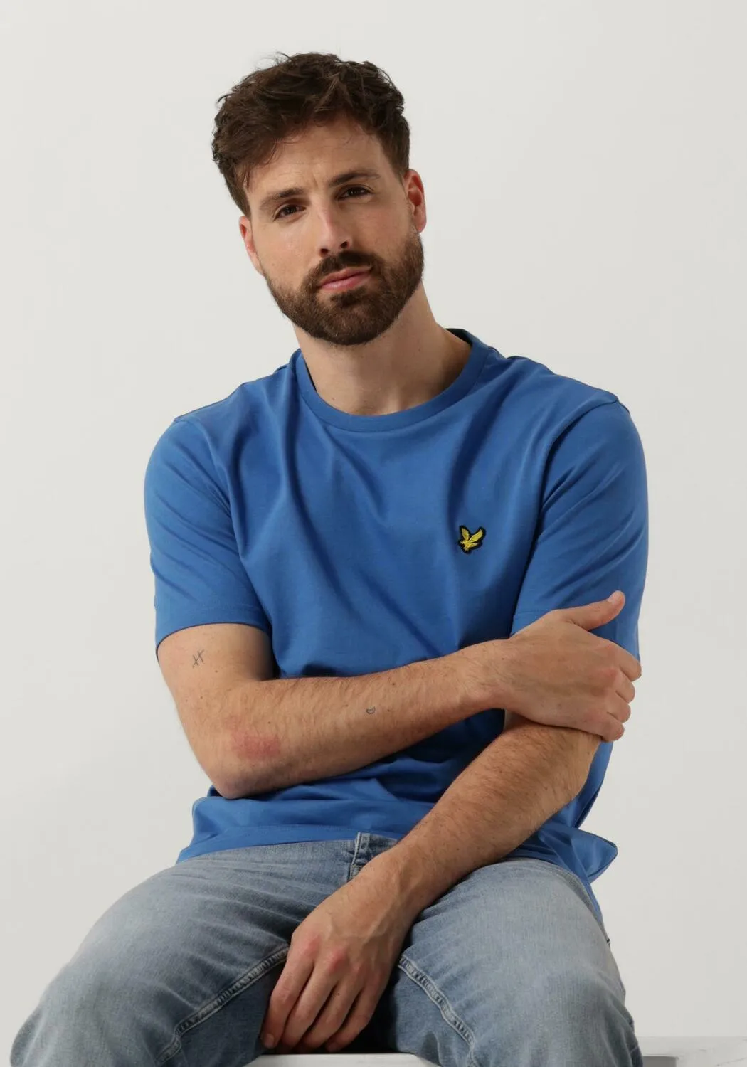 BLAUWE LYLE & SCOTT TSHIRT PLAIN TSHIRT