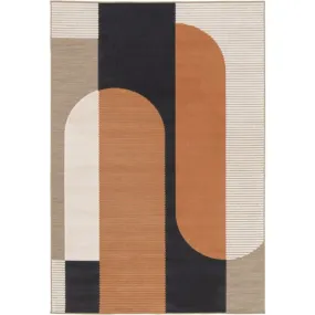 Buitenkleed Art deco terra 200x290 cm