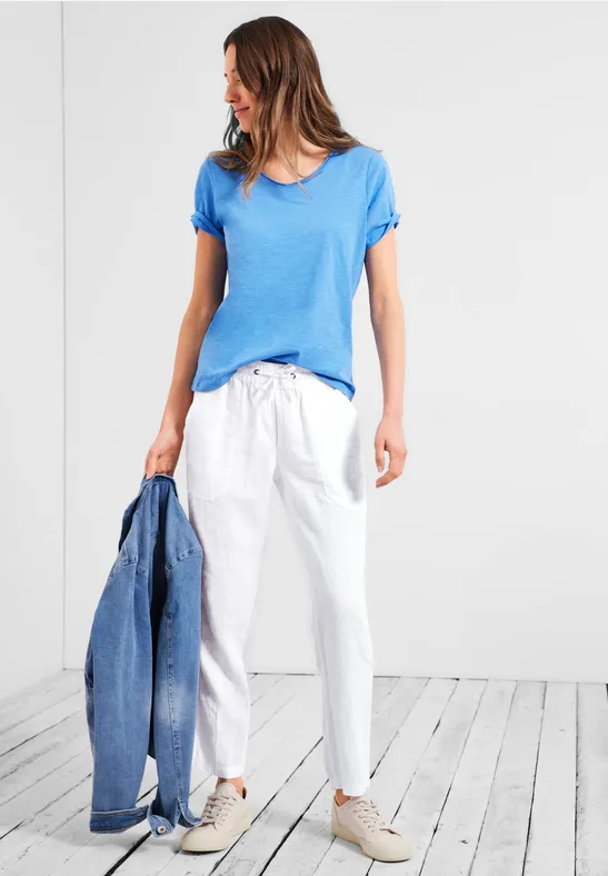 CECIL Casual fit linnen broek 