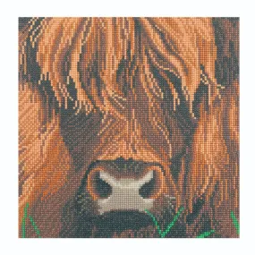 Crystal Art Diamond Painting Highland Koe 30x30 cm