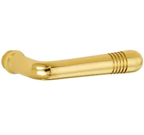 Deurkruk Art-Deco messing ongelakt