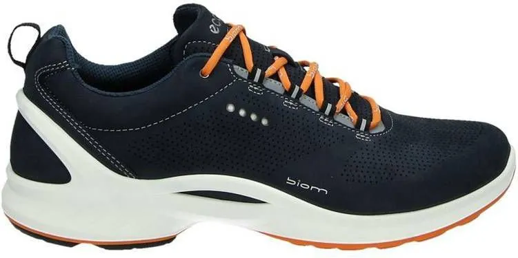Ecco Biom Fjuel nubuck lage wandelschoenen donkerblauw