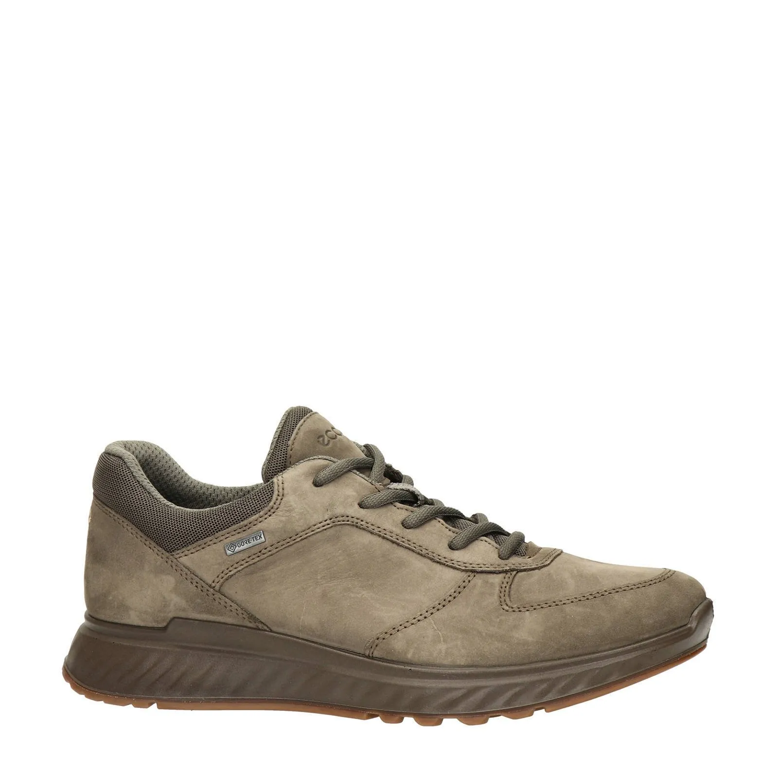 Ecco Exostride  nubuck veterschoenen taupe  