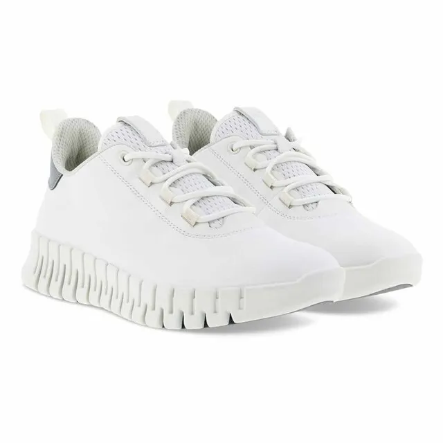 ECCO GRUUV DAMESSCHOENEN WIT/LICHTGRIJS  MAAT 41