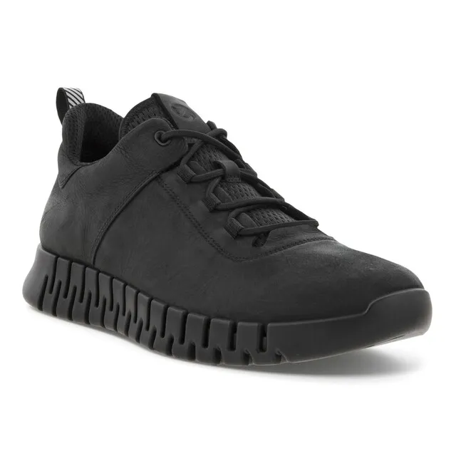 ECCO GRUUV M SNEAKER LEA zwart maat 45
