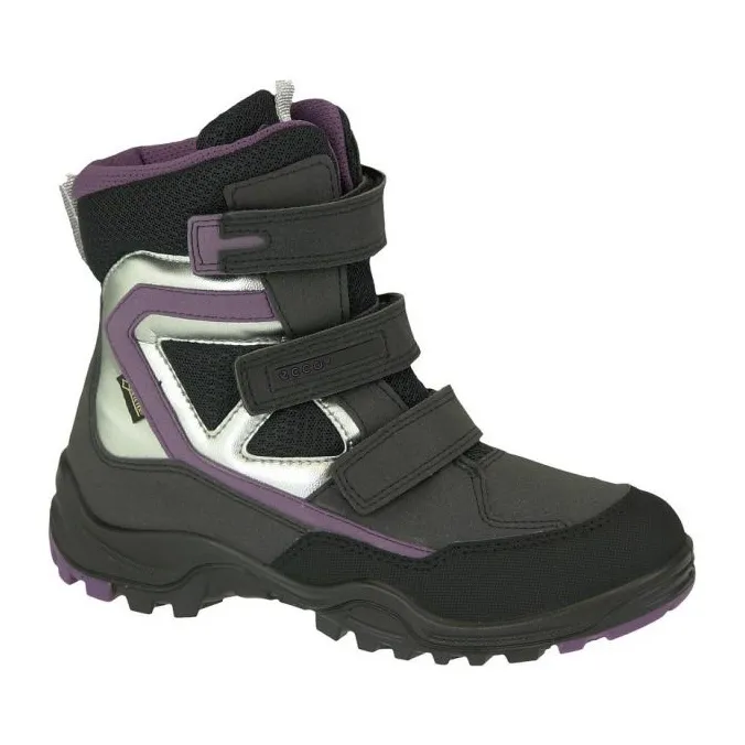 Ecco Xpedition Kinder winterschoenen 70464259461 zwart paars grijs