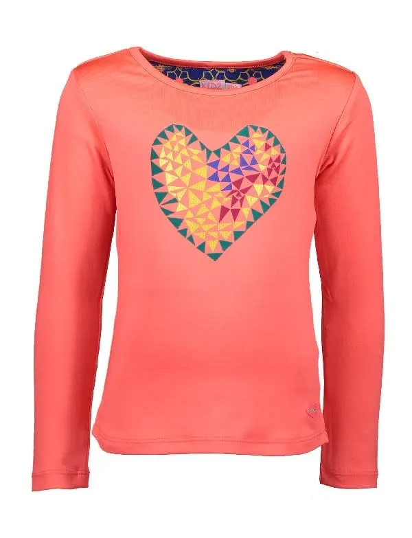 Kidz Art Shirt Heart Neon Diva