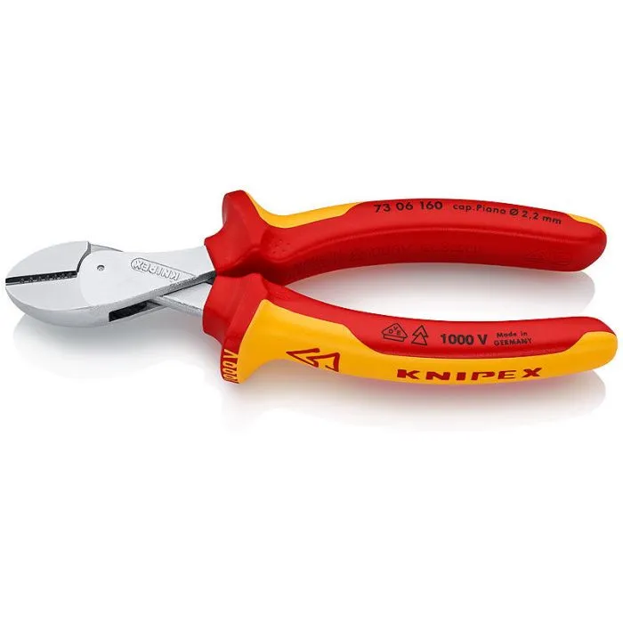 KNIPEX 73 06 160 XCUT® KRACHTZIJSNIJTANG VDE  160 MM 1000 V  GEPOLIJSTE KOP