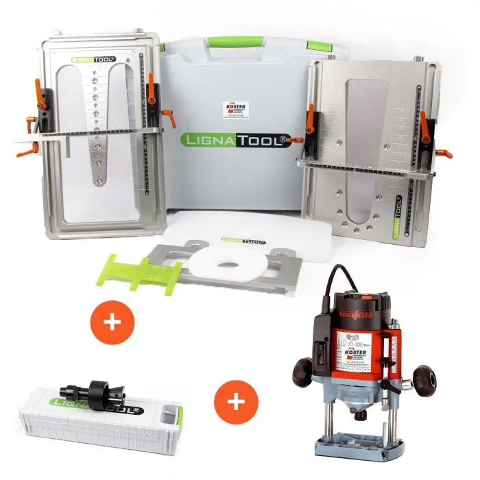 Lignatool zwaluwstaartfreesmal LT080(PR) Profipakket + Zwaluwstaart wisselmesfrees 15° + Mafell LO65