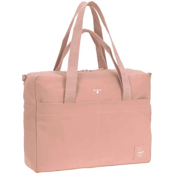 LÄSSIG Green Cotton Essential Luiertas Label Tas roze