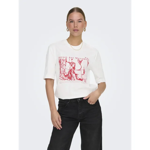 Only Onlcarol life s/s art top box jrs