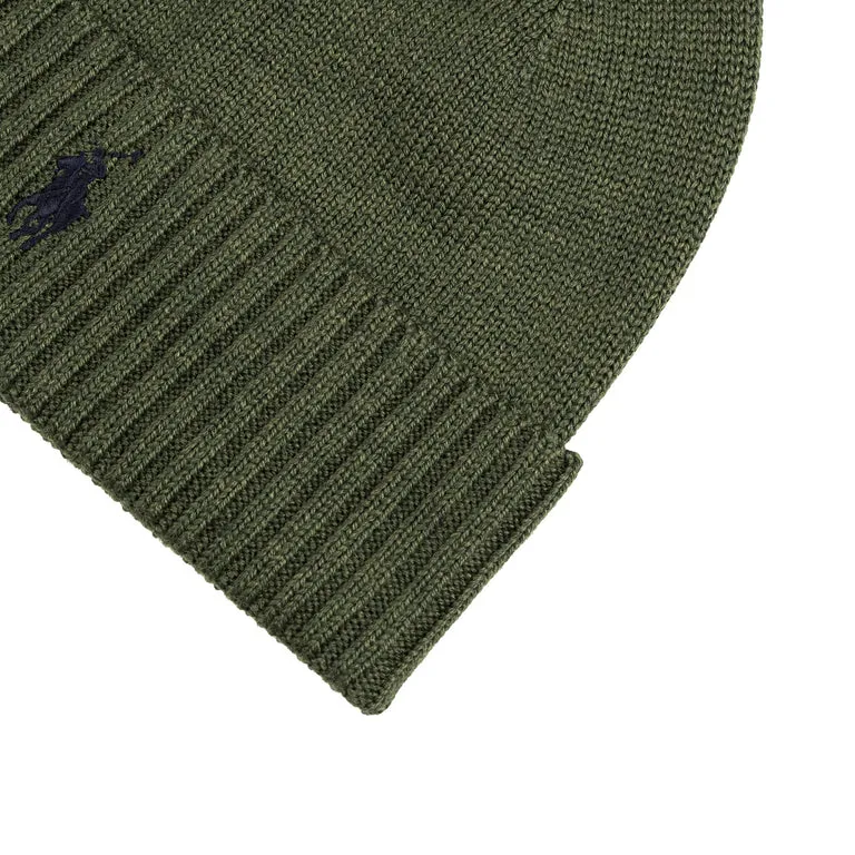 Polo Ralph Lauren Cold Weather Hat Classic Olive Heather