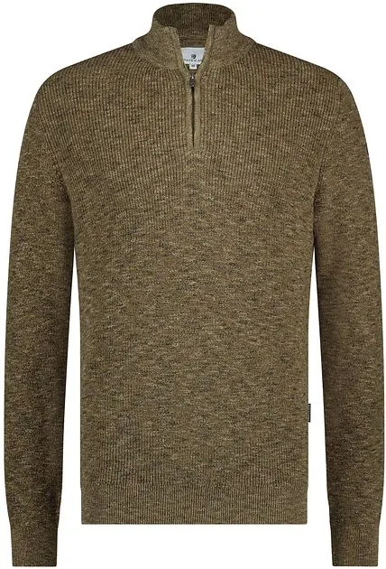 State of Art  Half Zip Trui Melange Groen