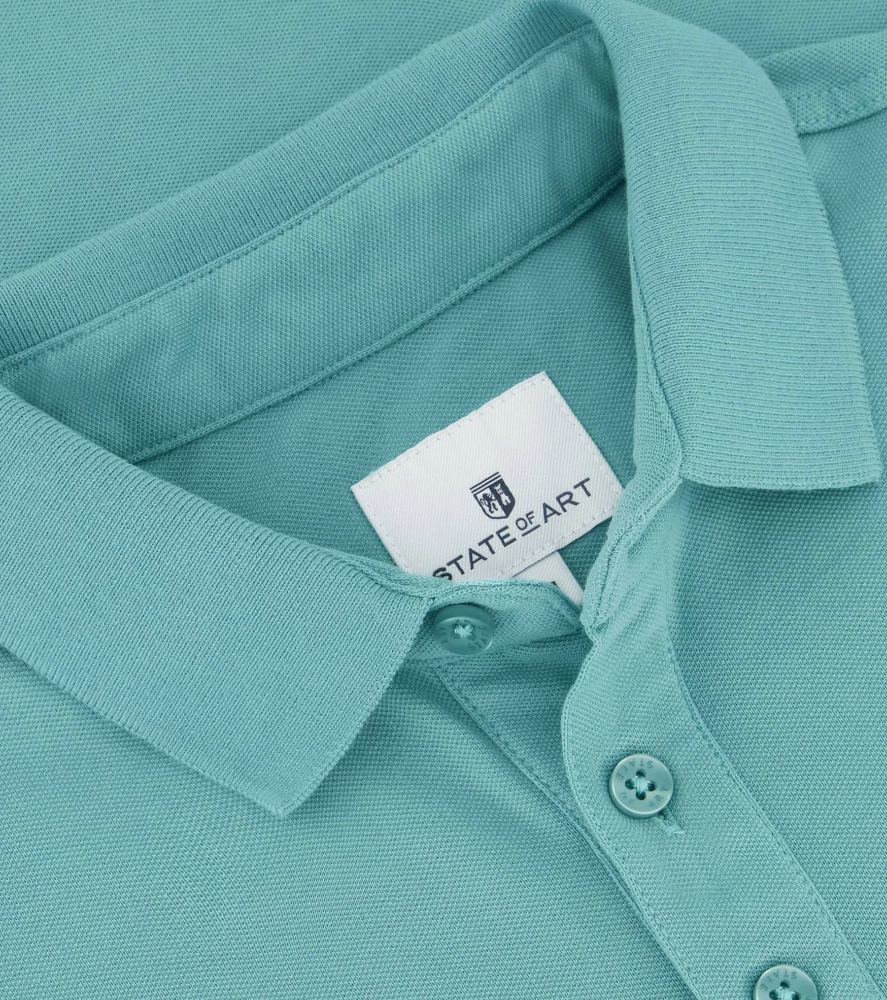 State of Art  Piqué Polo Azuurblauw