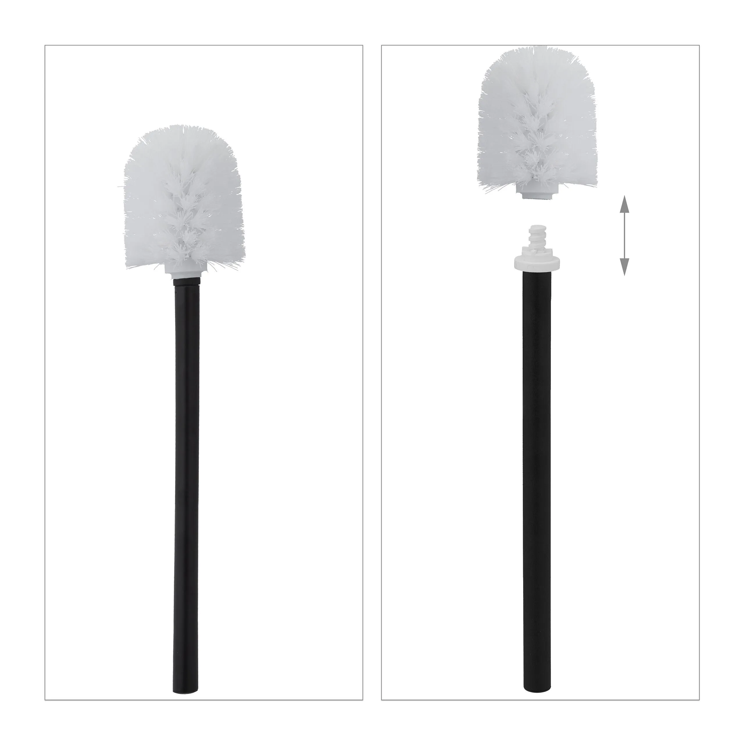 Toilet accessoires set zwart