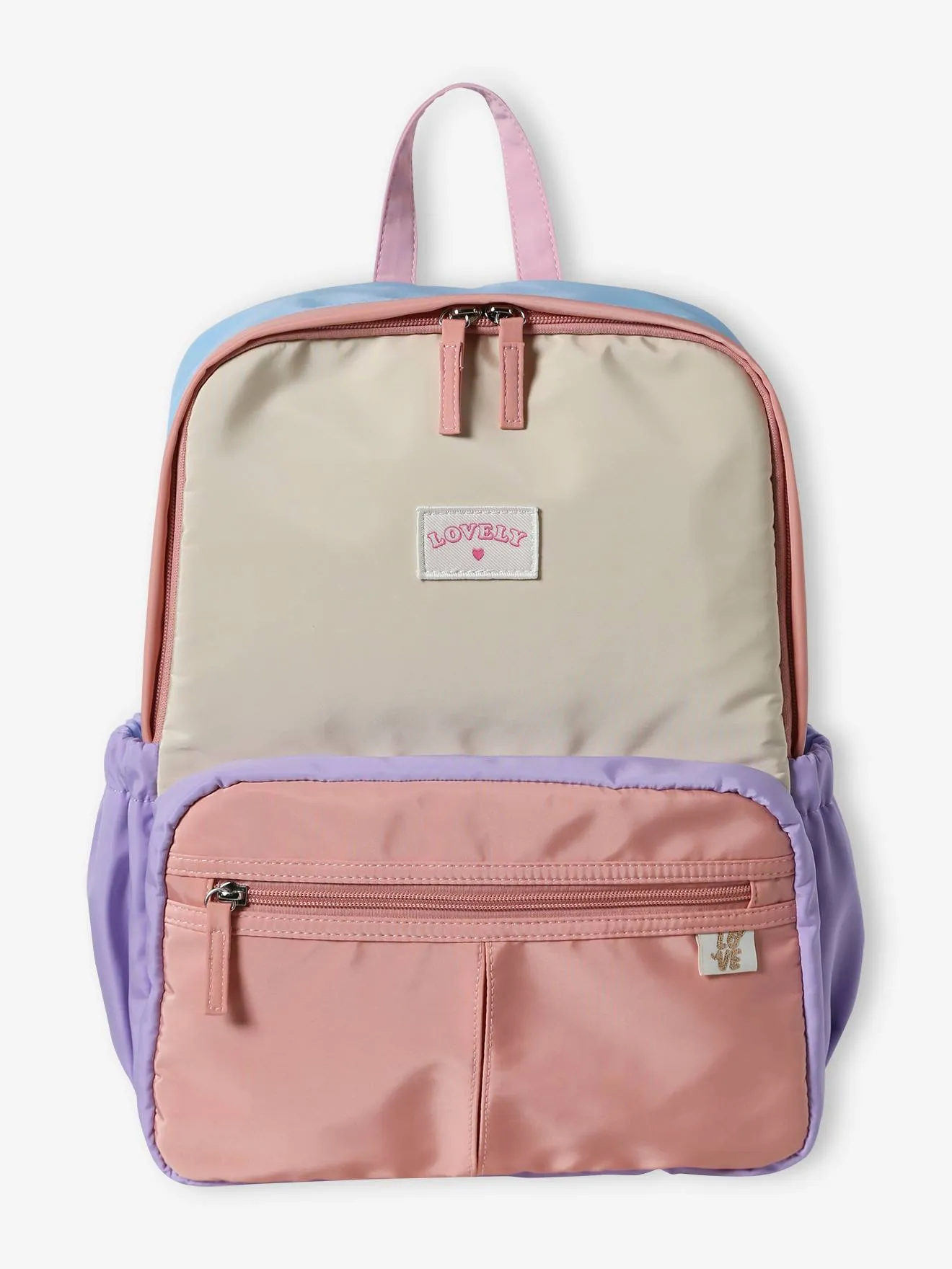 VERTBAUDET  RETRO RUGZAK MET COLOURBLOCK VOOR MEISJES  LILA